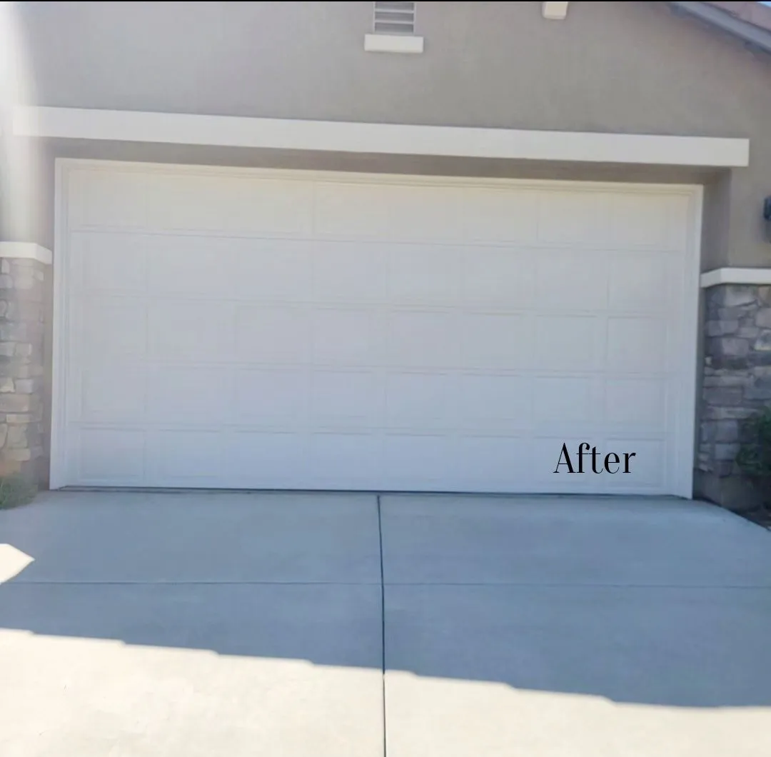 Garage door after painting