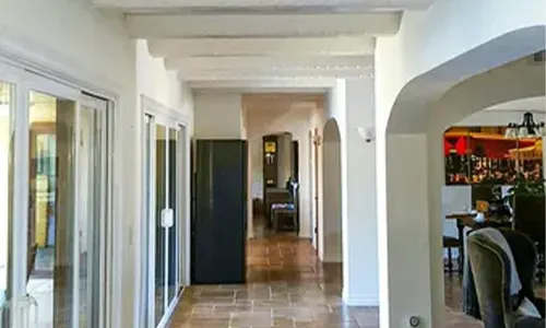 Interior hallway with freshly painted walls and ceiling